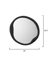 Jamie Young Organic Metal Round Wall Mirror, Antique Grey