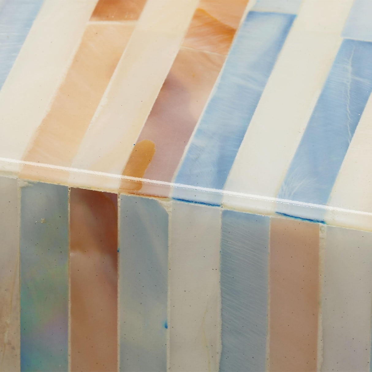 Jamie Young Roosevelt Blue Mother of Pearl Decorative Box, Large