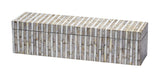 Jamie Young Roosevelt Grey Mother of Pearl Decorative Box, Large