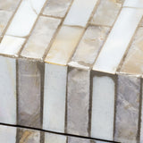 Jamie Young Roosevelt Grey Mother of Pearl Decorative Box, Large