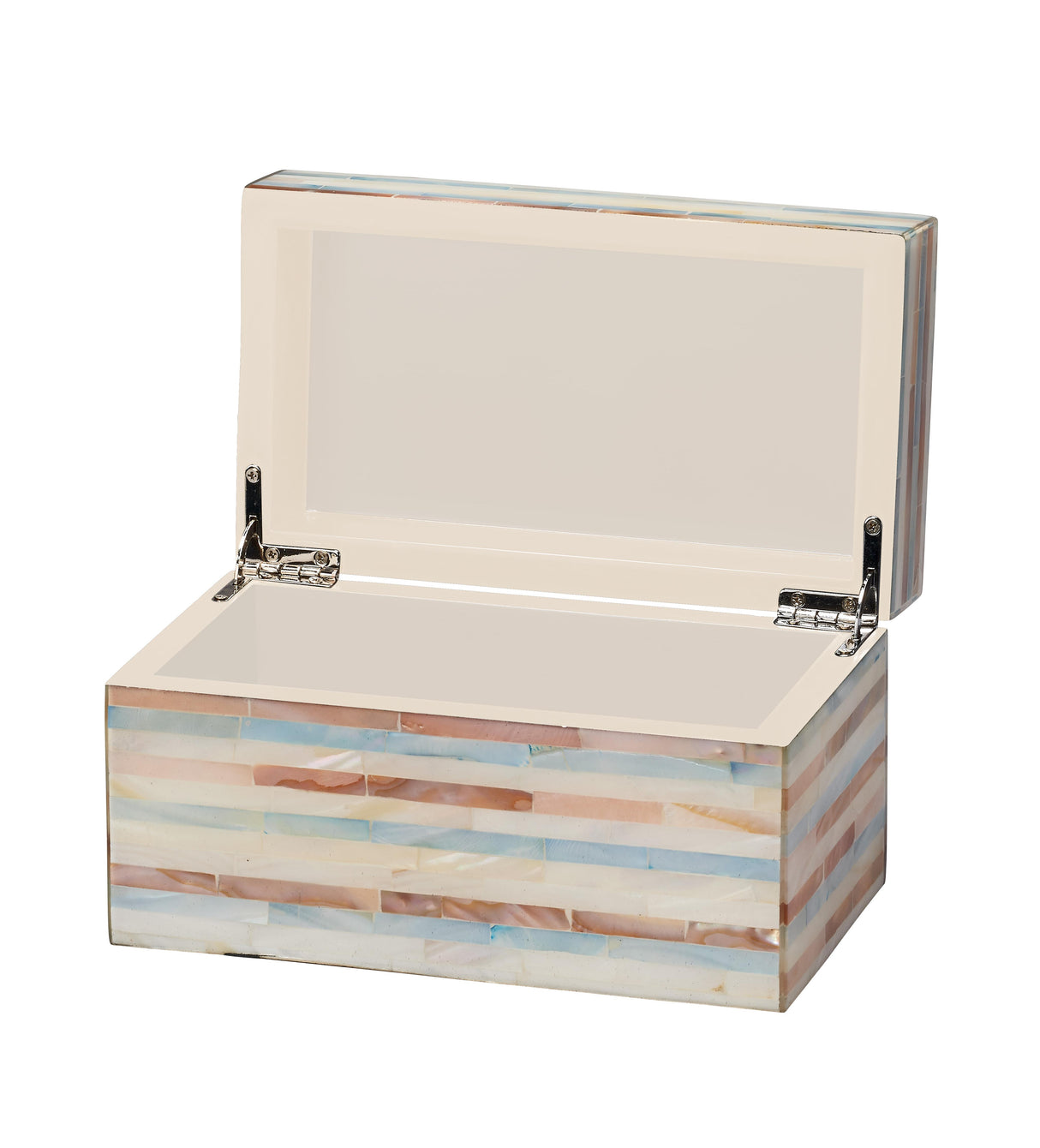 Jamie Young Roosevelt Blue Mother of Pearl Decorative Box, Small