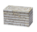 Jamie Young Roosevelt Grey Mother of Pearl Decorative Box, Small