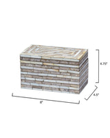 Jamie Young Roosevelt Grey Mother of Pearl Decorative Box, Small