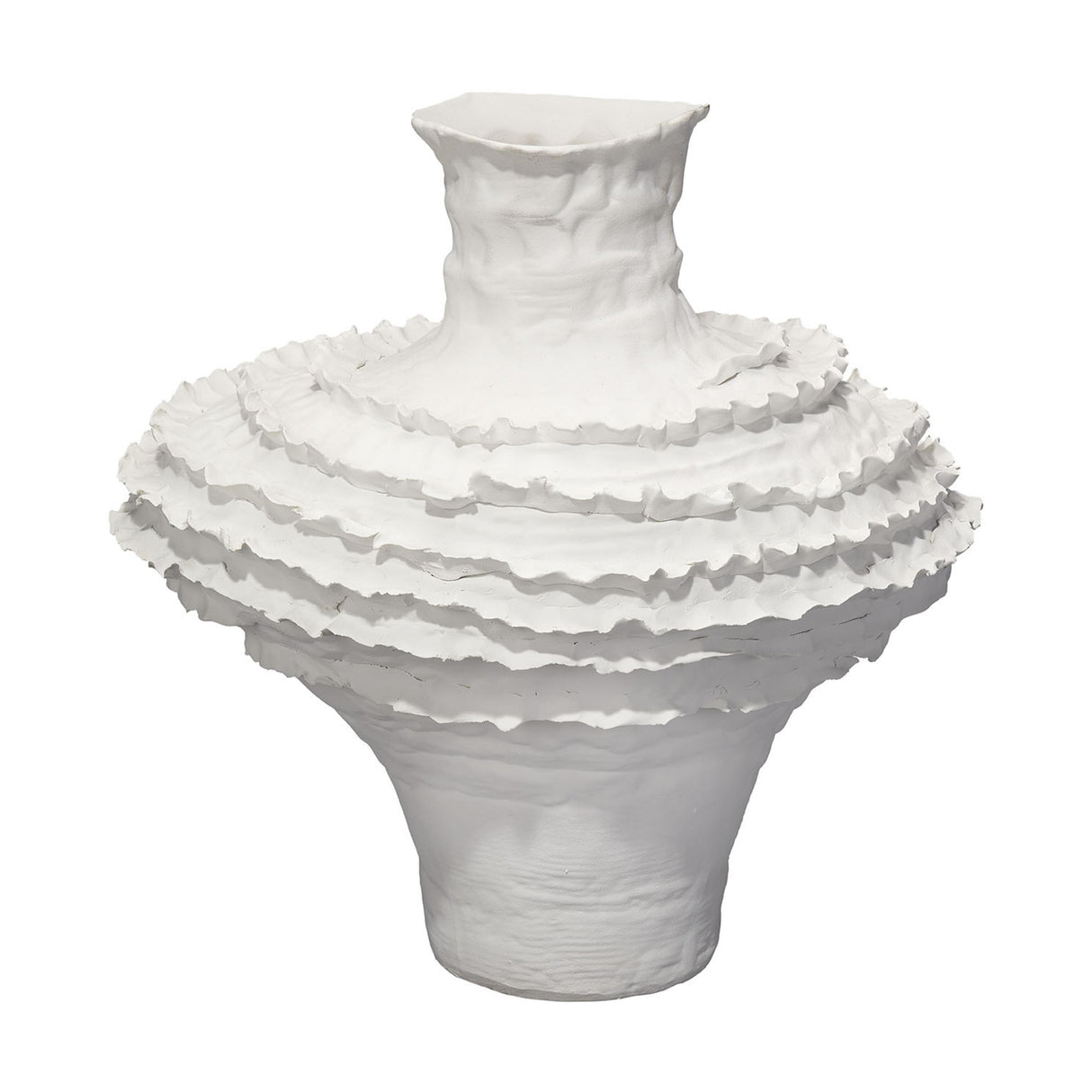 Jamie Young Ruffle Ceramic Decorative Vase