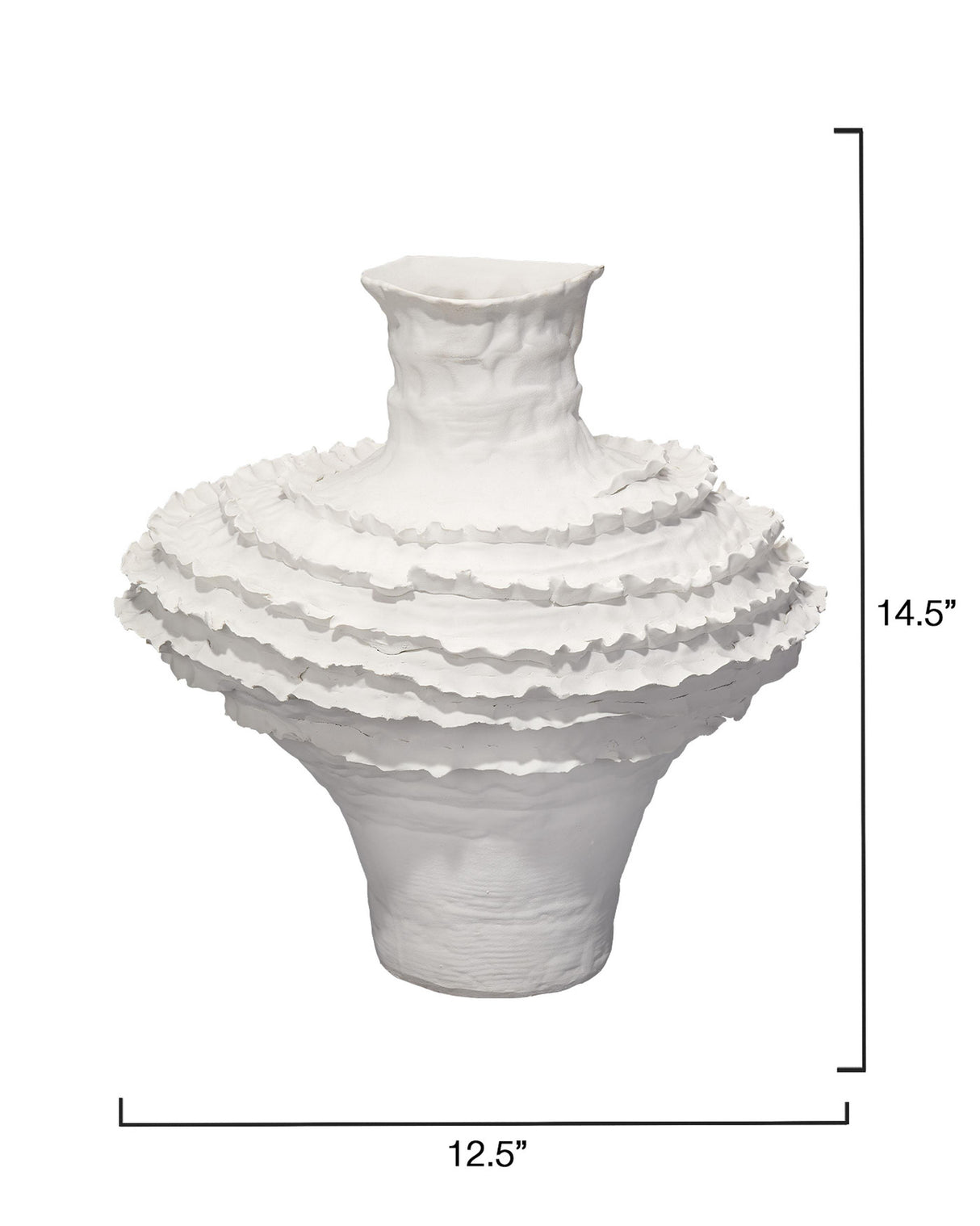 Jamie Young Ruffle Ceramic Decorative Vase