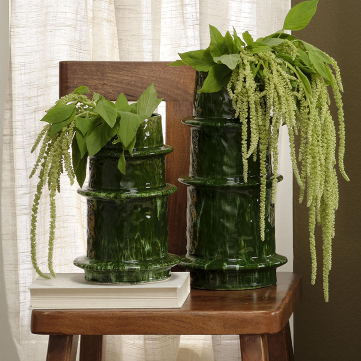 Jamie Young Saturn Ceramic Decorative Vase, Medium