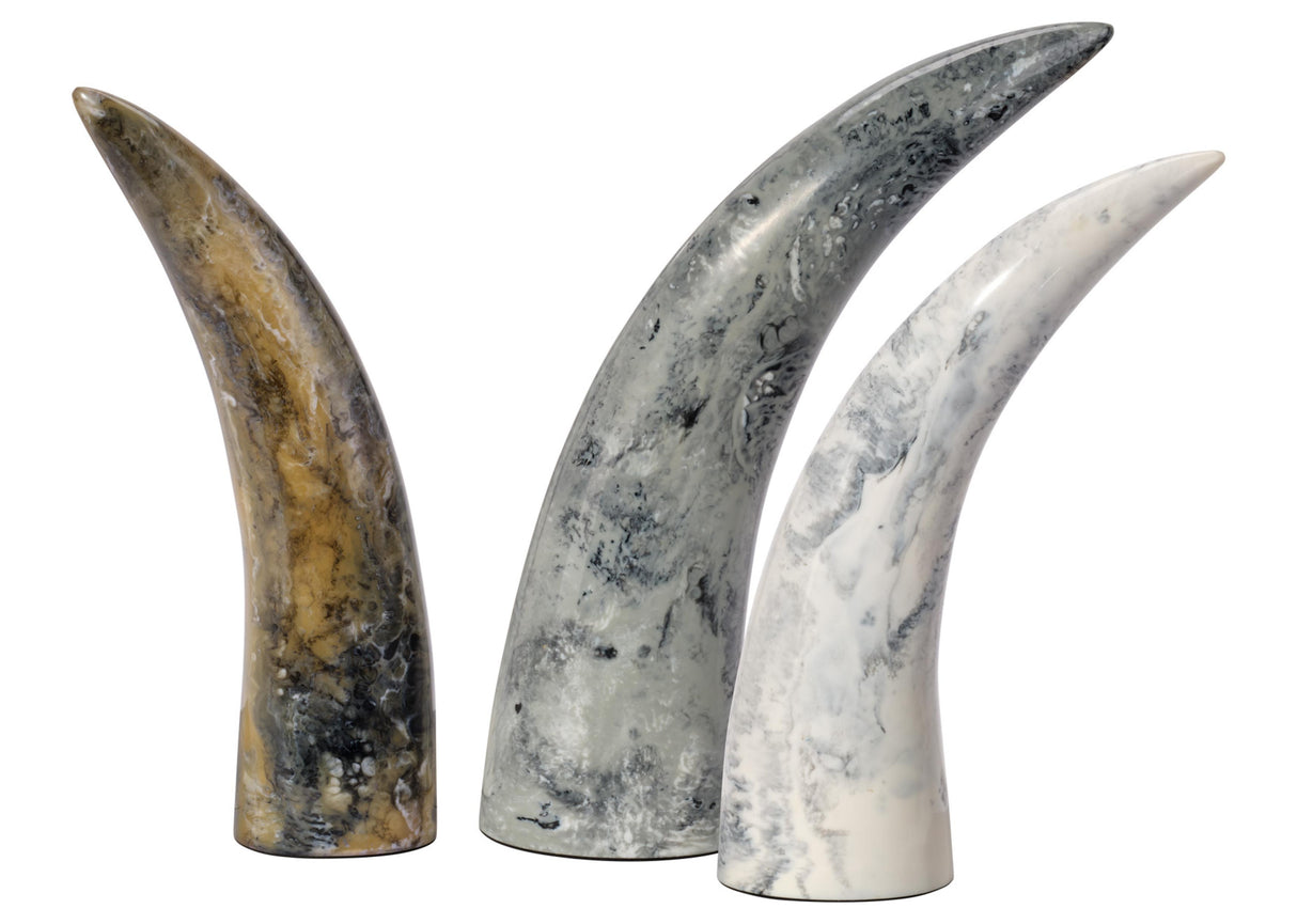 Jamie Young Variegated Horn Decorative Objects, Set of 3