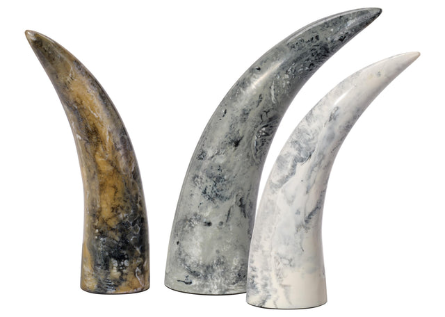 Jamie Young Variegated Horn Decorative Objects, Set of 3