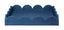 Jamie Young Wonderland Scalloped Decorative Raffia Tray, Indigo
