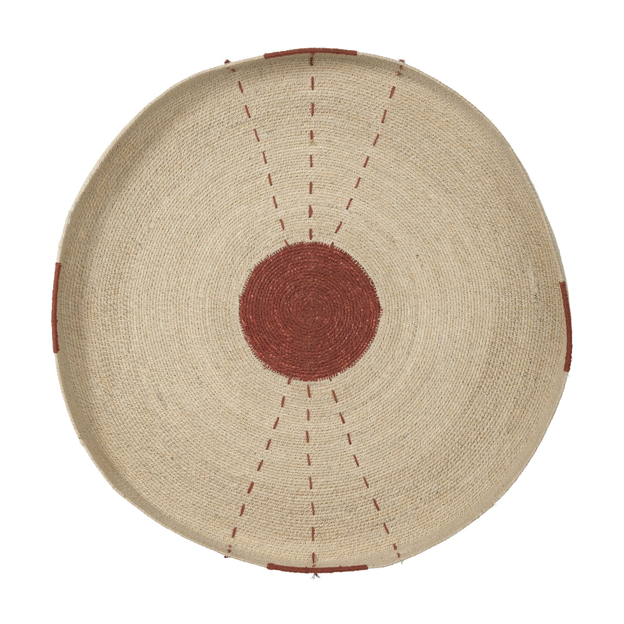 Jamie Young Sundial Seagrass Round Wall Art, Rust