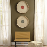 Jamie Young Sundial Seagrass Round Wall Art, Rust