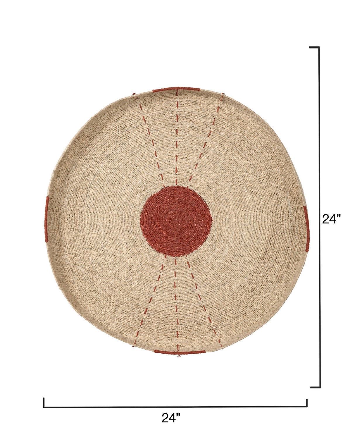 Jamie Young Sundial Seagrass Round Wall Art, Rust