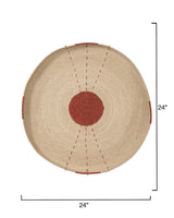 Jamie Young Sundial Seagrass Round Wall Art, Rust