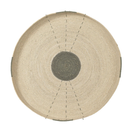 Jamie Young Sundial Seagrass Round Wall Art, Teal