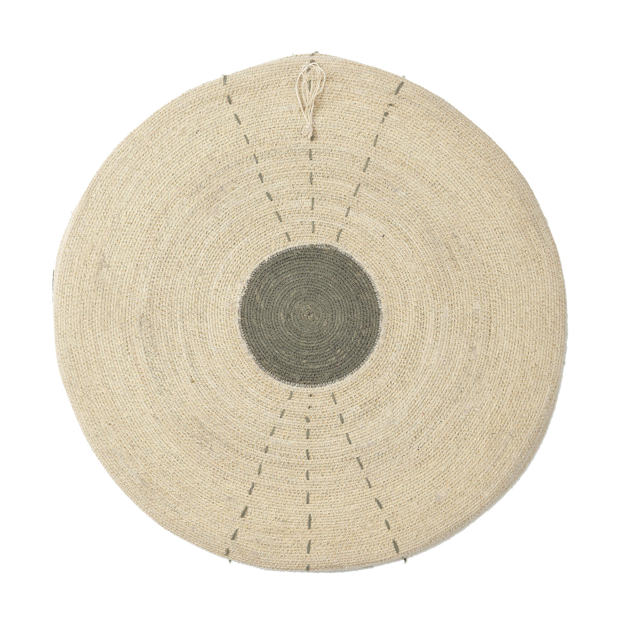 Jamie Young Sundial Seagrass Round Wall Art, Teal