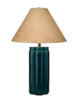 Jamie Young Allister Ceramic Table Lamp with Raffia Shade