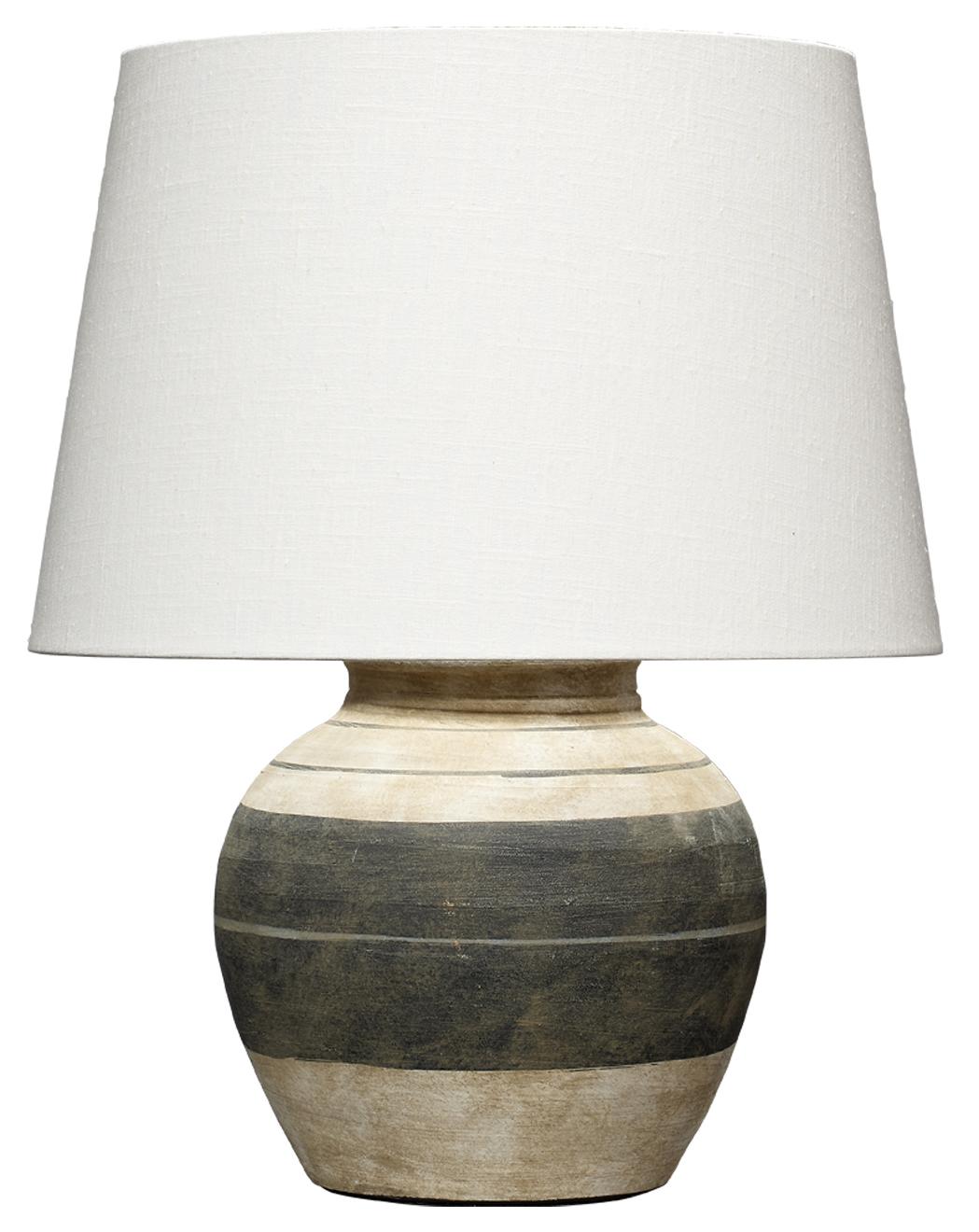 Jamie Young Bernard Ceramic Table Lamp with Linen Shade