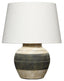Jamie Young Bernard Ceramic Table Lamp with Linen Shade