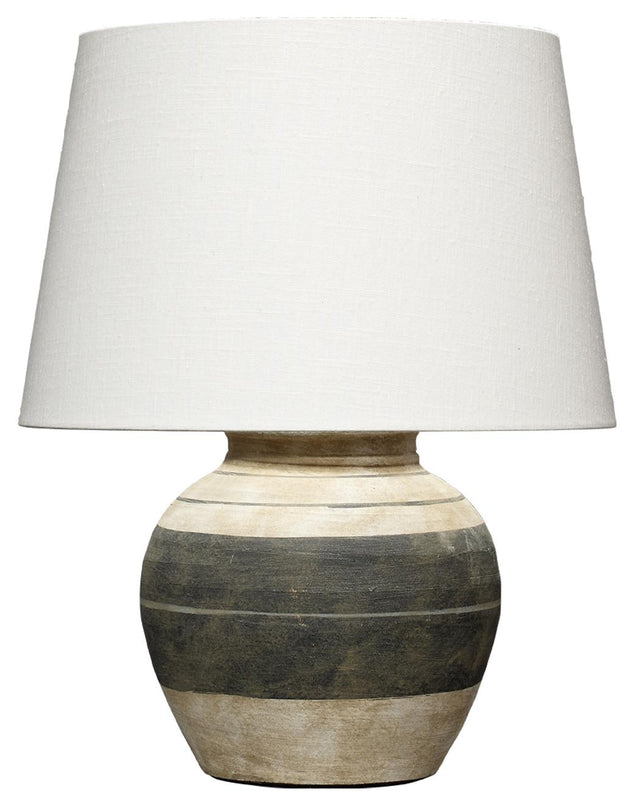 Jamie Young Bernard Ceramic Table Lamp with Linen Shade