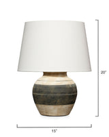 Jamie Young Bernard Ceramic Table Lamp with Linen Shade