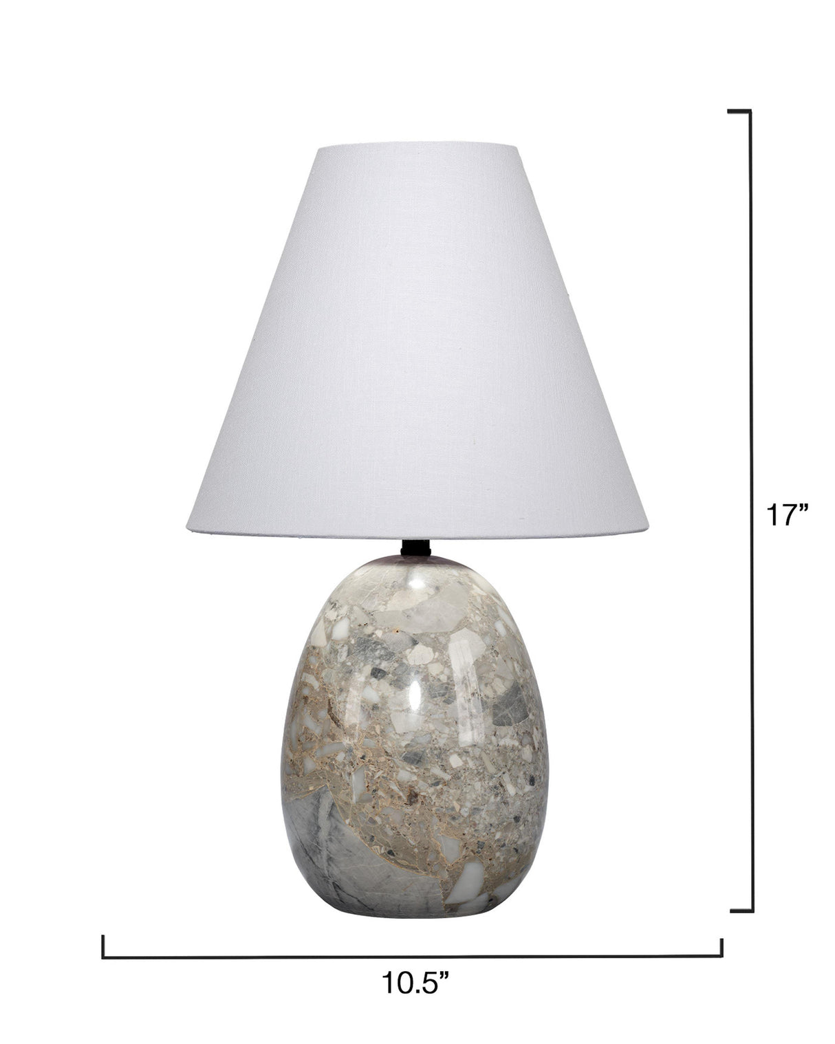 Jamie Young Capsule Travertine Table Lamp with Linen Shade