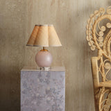 Jamie Young Dottie Blown Glass Table Lamp with Raffia Shade, Pink