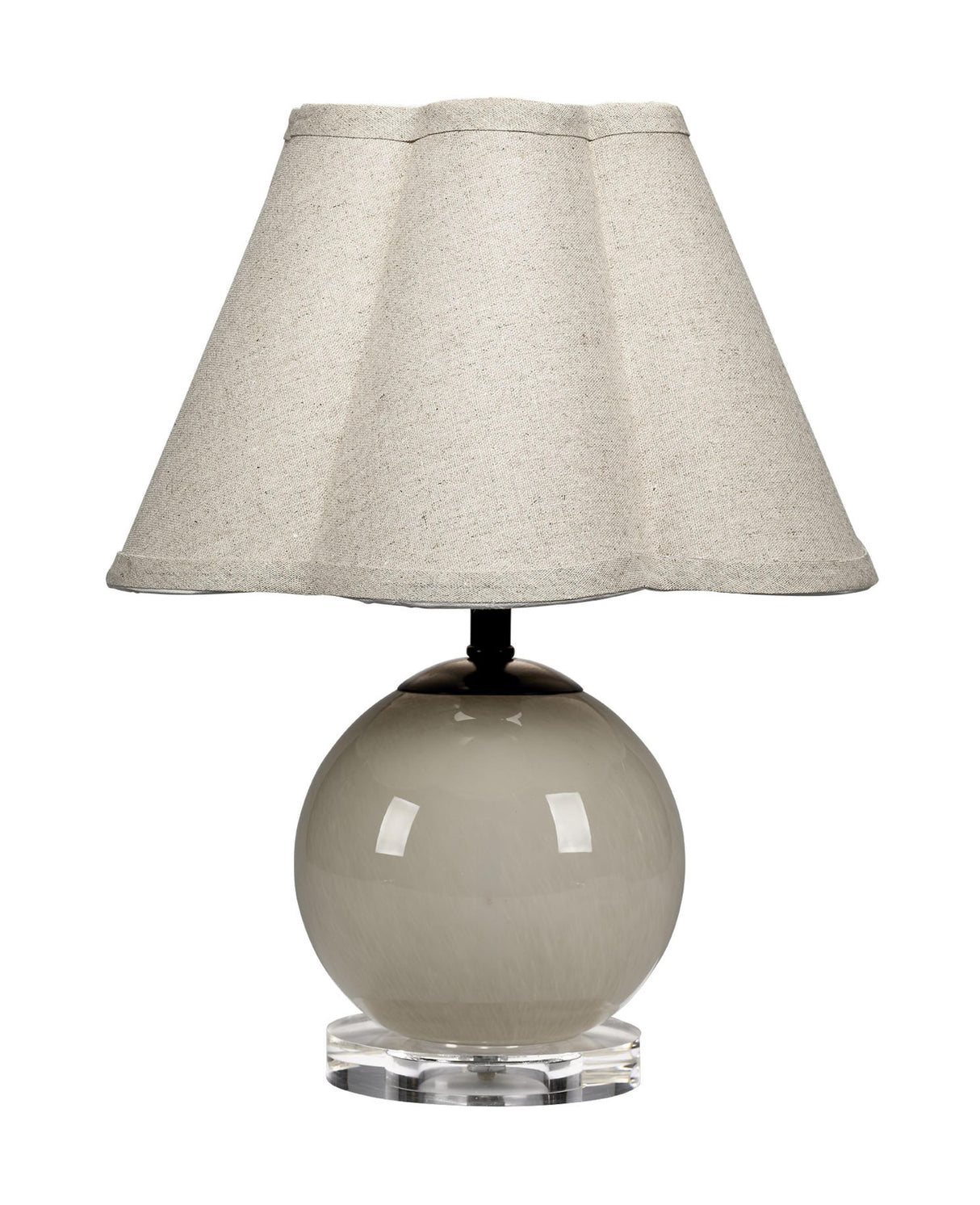 Jamie Young Dottie Blown Glass Table Lamp with Linen Shade, Taupe
