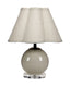 Jamie Young Dottie Blown Glass Table Lamp with Linen Shade, Taupe