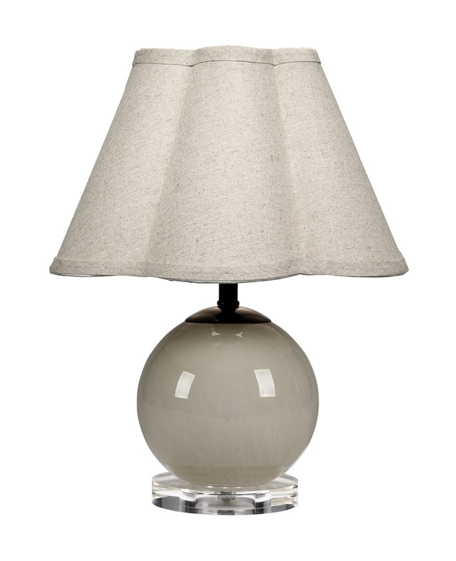 Jamie Young Dottie Blown Glass Table Lamp with Linen Shade, Taupe