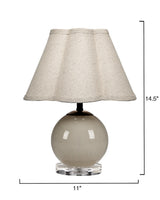 Jamie Young Dottie Blown Glass Table Lamp with Linen Shade, Taupe