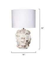Jamie Young Helios Ceramic Table Lamp with Linen Shade, White