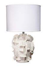 Jamie Young Helios Ceramic Table Lamp with Linen Shade, White