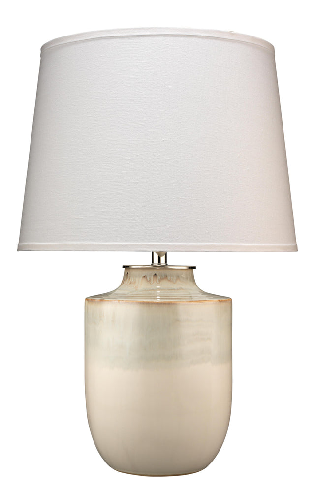 Jamie Young Lagoon Ceramic Table Lamp with Linen Shade