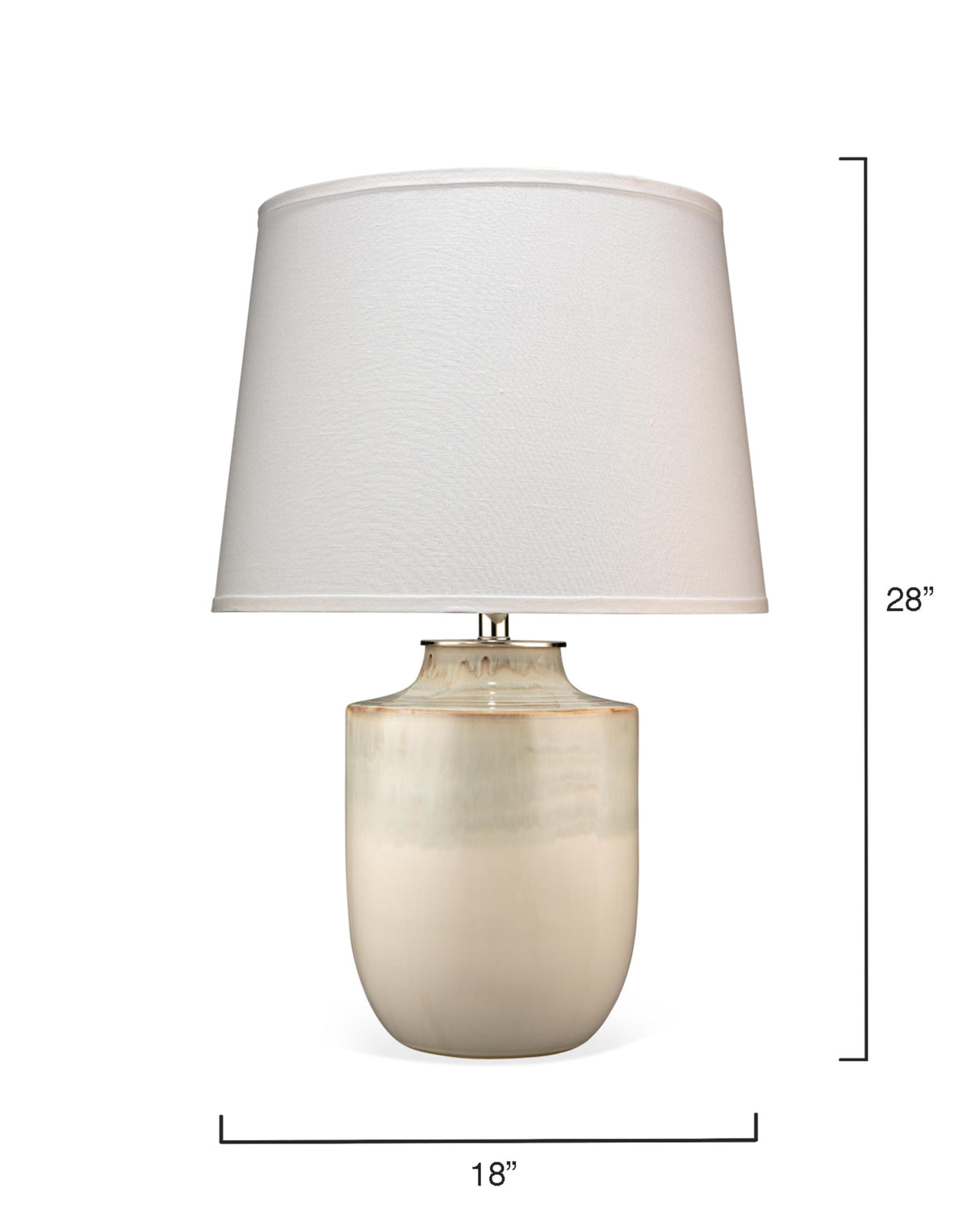 Jamie Young Lagoon Ceramic Table Lamp with Linen Shade