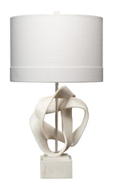 Jamie Young Intertwined Table Lamp with Linen Shade, White