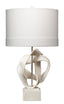 Jamie Young Intertwined Table Lamp with Linen Shade, White