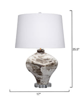Jamie Young Maurice Ceramic Table Lamp with Linen Shade