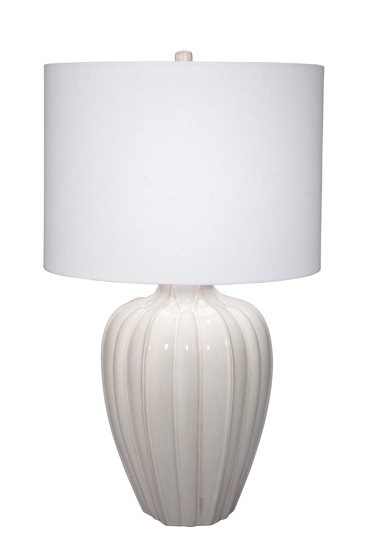 Jamie Young Seraphina Ceramic Table Lamp with Linen Shade