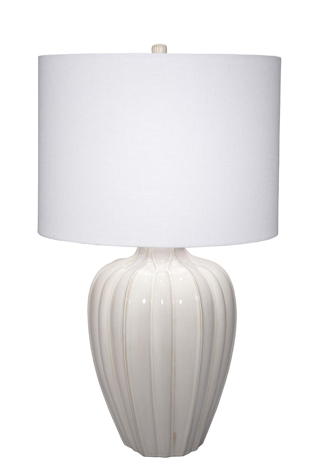Jamie Young Seraphina Ceramic Table Lamp with Linen Shade