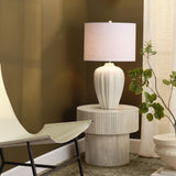 Jamie Young Seraphina Ceramic Table Lamp with Linen Shade