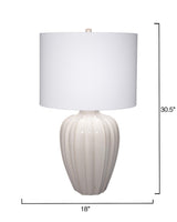 Jamie Young Seraphina Ceramic Table Lamp with Linen Shade
