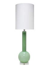 Jamie Young Studio Table Glass Lamp with Linen Shade, Green