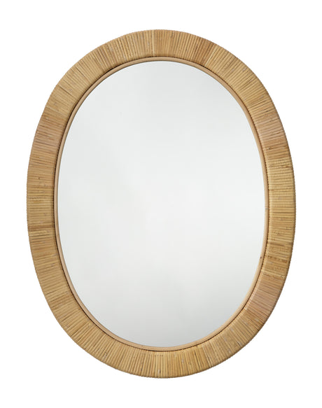 Jamie Young Aloha Rattan Oval Mirror