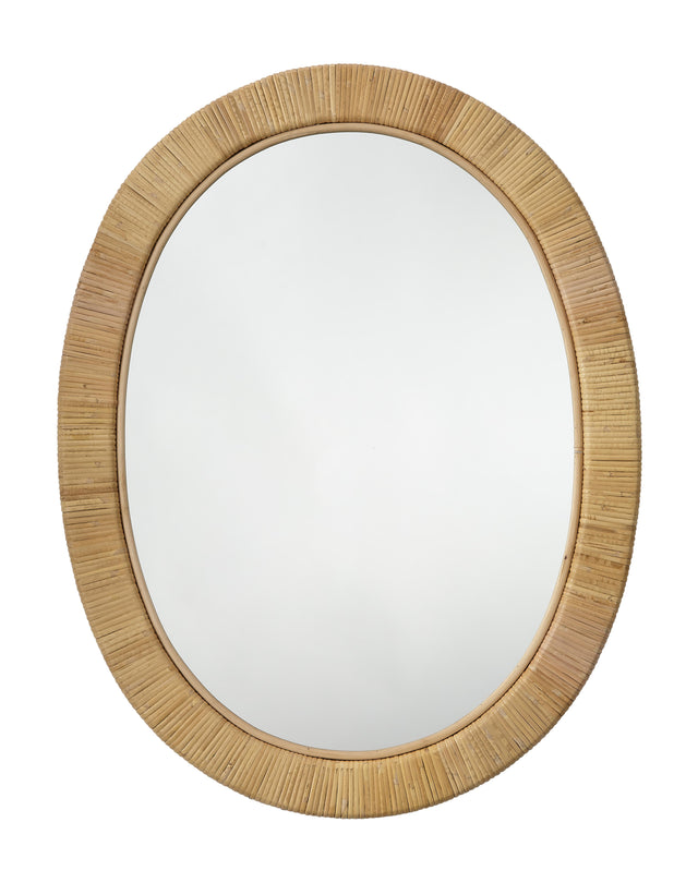Jamie Young Aloha Rattan Oval Mirror