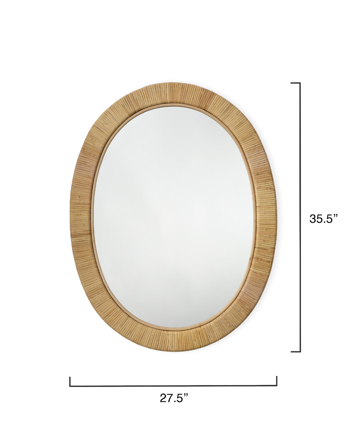 Jamie Young Aloha Rattan Oval Mirror