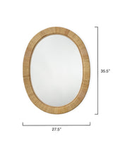 Jamie Young Aloha Rattan Oval Mirror