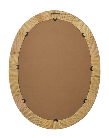 Jamie Young Aloha Rattan Oval Mirror