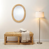 Jamie Young Aloha Rattan Oval Mirror