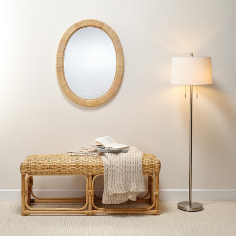 Jamie Young Aloha Rattan Oval Mirror