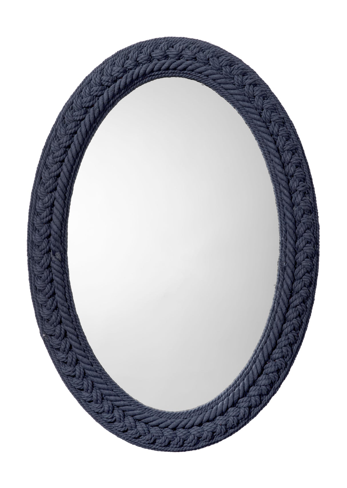 Jamie Young Club Cotton Rope Braided Oval Wall Mirror